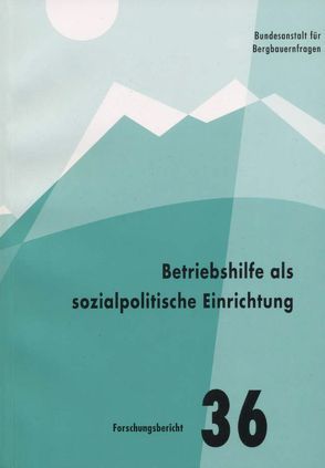 Betriebshilfe als sozialpolitische Einrichtung von Wiesinger,  Georg