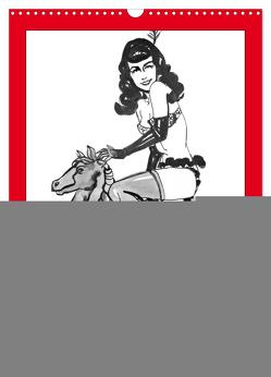 Betty Page – Quickies by SARA HORWATH (Wandkalender 2024 DIN A3 hoch), CALVENDO Monatskalender von Horwath Burlesque up your wall,  Sara