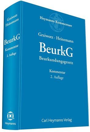 Beurkundungsgesetz (BeurkG) von Grziwotz,  Herbert, Heinemann,  Jörn