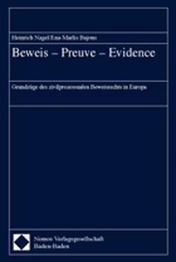 Beweis – Preuve – Evidence von Bajons,  Ena-Marlis, Nagel,  Heinrich