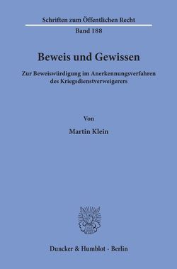 Beweis und Gewissen. von Klein,  Martin