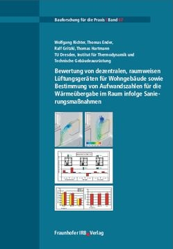 Bewertung von dezentralen, raumweisen Lüftungsgeräten für Wohngebäude sowie Bestimmung von Aufwandszahlen für die Wärmeübergabe im Raum infolge Sanierungsmaßnahmen. von Ender,  Thomas, Gritzki,  Ralf, Hartmann,  Thomas, Richter,  Wolfgang