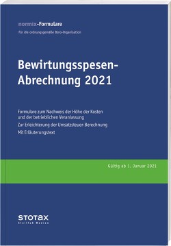 Bewirtungsspesen – Abrechnungen 2021, Formularblock