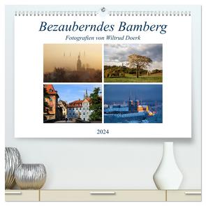 Bezauberndes Bamberg (hochwertiger Premium Wandkalender 2024 DIN A2 quer), Kunstdruck in Hochglanz von Doerk,  Wiltrud