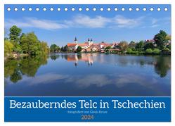 Bezauberndes Telč in Tschechien (Tischkalender 2024 DIN A5 quer), CALVENDO Monatskalender von Kruse,  Gisela