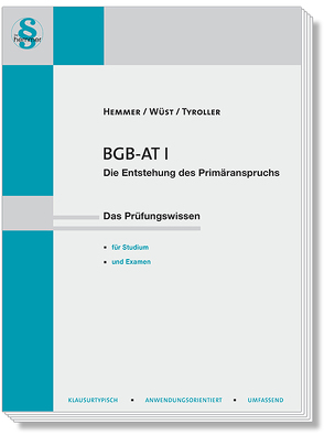 BGB-AT I von Hemmer,  Karl-Edmund, Tyroller,  Michael, Wüst,  Achim