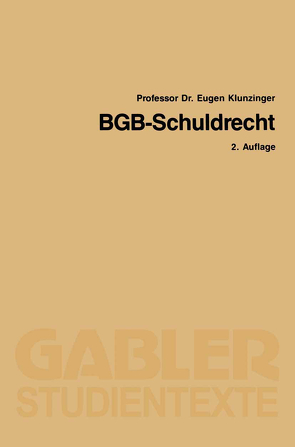 BGB-Schuldrecht von Klunzinger,  Eugen