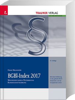 BGBl-Index 2017 von Neuhofer,  Hans
