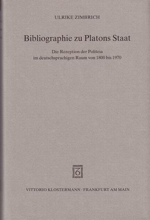 Bibliographie zu Platons Staat von Neschke-Hentschke,  Ada B, Zimbrich,  Ulrike
