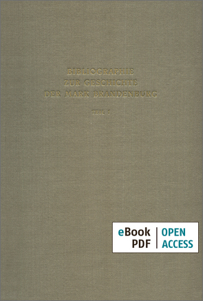 Bibliographie zur Geschichte der Mark Brandenburg von Schreckenbach,  Hans-Joachim
