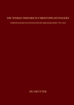 Bibliographie zur Geschichte des Pietismus / Die Werke Friedrich Christoph Oetingers von Breymayer,  Reinhard, Weyer-Menkhoff,  Martin