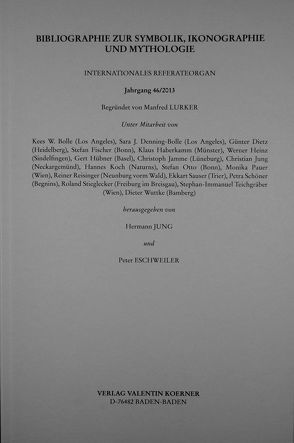 Bibliographie zur Symbolik, Ikonographie und Mythologie von Eschweiler,  Peter, Jung,  Hermann