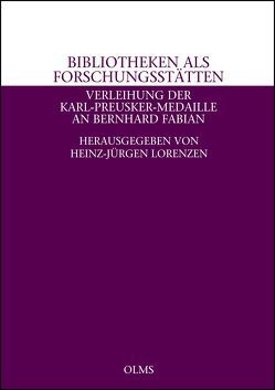 Bibliotheken als Forschungsstätten – Verleihung der Karl-Preusker-Medaille an Bernhard Fabian von Lorenzen,  Heinz-Jürgen