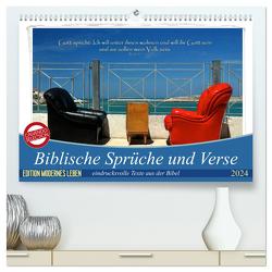 Biblische Sprüche und Verse (hochwertiger Premium Wandkalender 2024 DIN A2 quer), Kunstdruck in Hochglanz von HC Bittermann,  Photograph