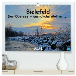 Bielefeld – Der Obersee – unendliche Motive… (hochwertiger Premium Wandkalender 2024 DIN A2 quer), Kunstdruck in Hochglanz von Kloss,  Wolf