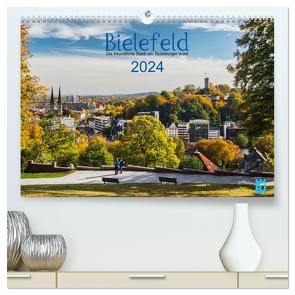 Bielefeld – Die freundliche Stadt am Teutoburger Wald (hochwertiger Premium Wandkalender 2024 DIN A2 quer), Kunstdruck in Hochglanz von Kloss,  Wolf