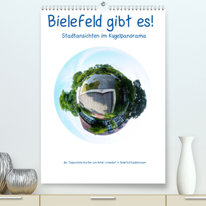 Bielefeld gibt es! Stadtansichten im Kugelpanorama (Premium, hochwertiger DIN A2 Wandkalender 2022, Kunstdruck in Hochglanz) von Schwarzer,  Kurt