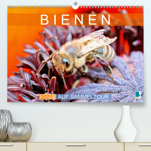 Bienen auf Sammeltour (Premium, hochwertiger DIN A2 Wandkalender 2021, Kunstdruck in Hochglanz) von CALVENDO