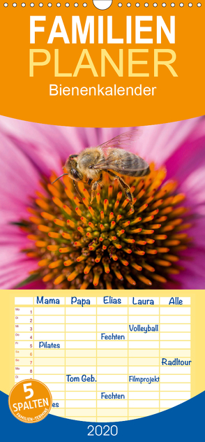 Bienenkalender – Familienplaner hoch (Wandkalender 2020 , 21 cm x 45 cm, hoch) von Bangert,  Mark