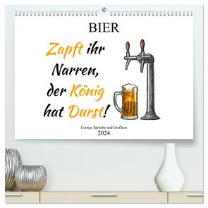 Bier – Lustige Sprüche und Grafiken (hochwertiger Premium Wandkalender 2024 DIN A2 quer), Kunstdruck in Hochglanz von Stock und Boom Manufaktur@Spreadshirt,  pixs:sell@Adobe