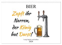 Bier – Lustige Sprüche und Grafiken (Wandkalender 2024 DIN A3 quer), CALVENDO Monatskalender von Stock und Boom Manufaktur@Spreadshirt,  pixs:sell@Adobe