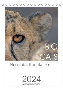 BIG CATS – Namibias Raubkatzen (Tischkalender 2024 DIN A5 hoch), CALVENDO Monatskalender von van der Wiel,  Irma