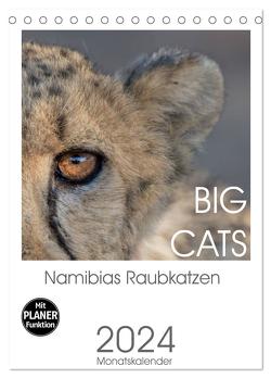 BIG CATS – Namibias Raubkatzen (Tischkalender 2024 DIN A5 hoch), CALVENDO Monatskalender von van der Wiel,  Irma