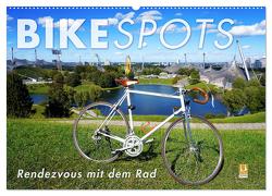 BIKESPOTS – Rendezvous mit dem Rad (Wandkalender 2024 DIN A2 quer), CALVENDO Monatskalender von Oelschläger,  Wilfried