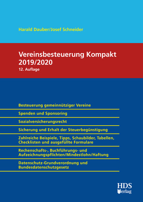 Vereinsbesteuerung Kompakt 2019/2020 von Dauber,  Harald, Schneider,  Josef