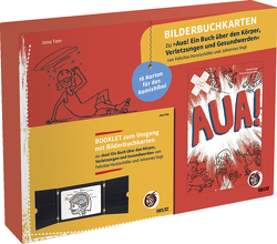 Bilderbuchkarten »Aua! Ein Buch über den Körper, Verletzungen und Gesundwerden« von Felicitas Horstschäfer und Johannes Vogt von Tam,  Jana
