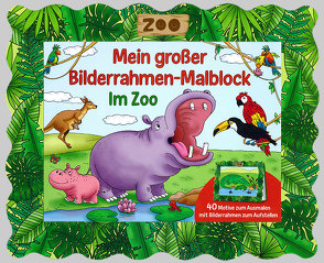 Bilderrahmen-Malblock: Im Zoo