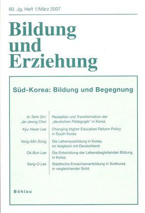 Bildung und Erziehung 0006-2456 / Südkorea: Bildung und Begegnung von Friedenthal-Haase,  Martha, Mitter,  Wolfgang