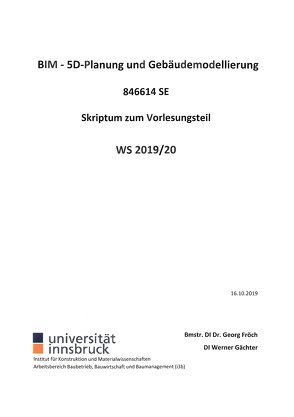 BIM – 5D Planung und Gebäudemodellierung von Förch,  Georg, Gächter,  Werner