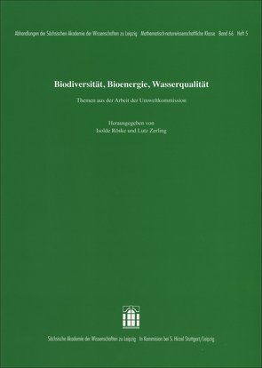 Biodiversität, Bioenergie, Wasserqualität von Röske,  Isolde, Zerling,  Lutz