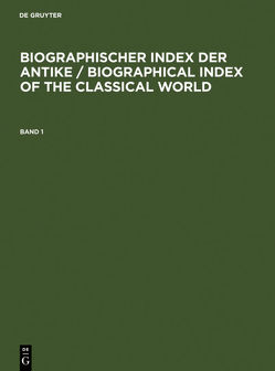 Biographischer Index der Antike von Schmuck,  Hilmar