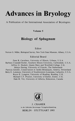 Biology of Sphagnum von Miller,  Norton G.