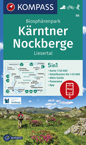 KOMPASS Wanderkarte Biosphärenpark Kärntner Nockberge, Liesertal von KOMPASS-Karten GmbH