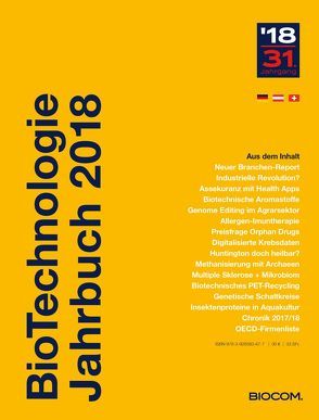 BioTechnologie Jahrbuch 2018 von Mietzsch,  Andreas