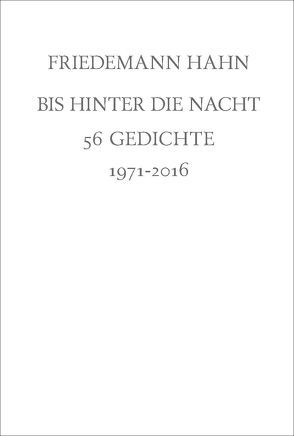 Bis hinter die Nacht von Hahn,  Friedemann