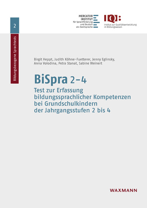 BiSpra 2–4 von Eglinsky,  Jenny, Heppt,  Birgit, Köhne-Fuetterer,  Judith, Stanat,  Petra, Volodina,  Anna, Weinert,  Sabine