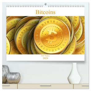 Bitcoins (hochwertiger Premium Wandkalender 2024 DIN A2 quer), Kunstdruck in Hochglanz von Wallets,  BTC