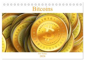 Bitcoins (Tischkalender 2024 DIN A5 quer), CALVENDO Monatskalender von Wallets,  BTC
