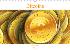 Bitcoins (Wandkalender 2021 DIN A3 quer) von Wallets,  BTC