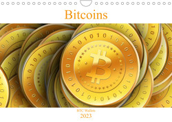 Bitcoins (Wandkalender 2023 DIN A4 quer) von Wallets,  BTC