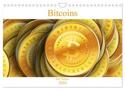 Bitcoins (Wandkalender 2024 DIN A4 quer), CALVENDO Monatskalender von Wallets,  BTC