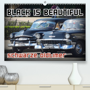 Black is Beautiful – Schwarze Oldtimer (Premium, hochwertiger DIN A2 Wandkalender 2023, Kunstdruck in Hochglanz) von von Loewis of Menar,  Henning