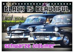 Black is Beautiful – Schwarze Oldtimer (Tischkalender 2024 DIN A5 quer), CALVENDO Monatskalender von von Loewis of Menar,  Henning