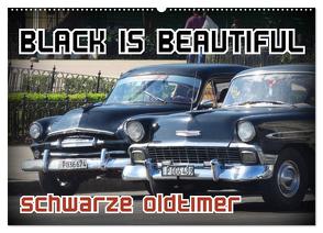 Black is Beautiful – Schwarze Oldtimer (Wandkalender 2024 DIN A2 quer), CALVENDO Monatskalender von von Loewis of Menar,  Henning
