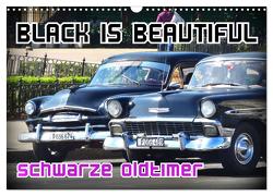 Black is Beautiful – Schwarze Oldtimer (Wandkalender 2024 DIN A3 quer), CALVENDO Monatskalender von von Loewis of Menar,  Henning