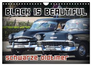 Black is Beautiful – Schwarze Oldtimer (Wandkalender 2024 DIN A4 quer), CALVENDO Monatskalender von von Loewis of Menar,  Henning